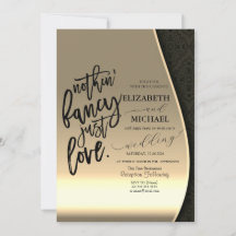 Luxe Elegante Zwarte Damast Gouden Bruiloft