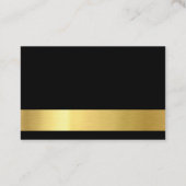 Luxe elegante zwarte en goudhoudende tonijn visitekaartje (Achterkant)