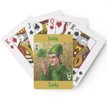 Luxe Elf Lucky Speelkaart Goud Glitter Fonkeling