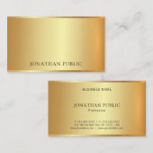 Luxe Elite Gold Professional Modern Glamour Cool Visitekaartje (Voorkant / Achterkant)