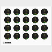 Luxe Emerald Green Gold Custom Ronde Sticker (Vel)