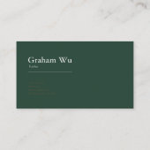 Luxe Emerald Green & Gold Folie Botanisch Visitekaartje (Achterkant)