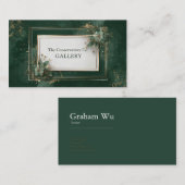 Luxe Emerald Green & Gold Folie Botanisch Visitekaartje (Voorkant / Achterkant)