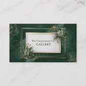 Luxe Emerald Green & Gold Folie Botanisch Visitekaartje (Voorkant)