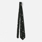 Luxe Emerald Noir Gouden Marmeren Geometrisch Stropdas (Achterkant)