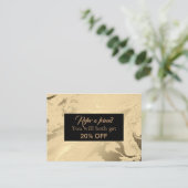 Luxe en Elegant marmer zwart en goud Aanbevelingskaartje (Staand voorkant)