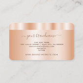 Luxe en elegant Roos Gold Colour Professional Visitekaartje (Achterkant)