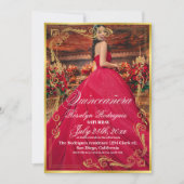Luxe en elegante foto Quinceanera goud Kaart (Voorkant)