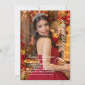 Luxe en elegante foto Quinceanera goud Kaart (Voorkant)