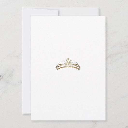 Luxe en elegante foto Quinceanera goud Kaart (Achterkant)