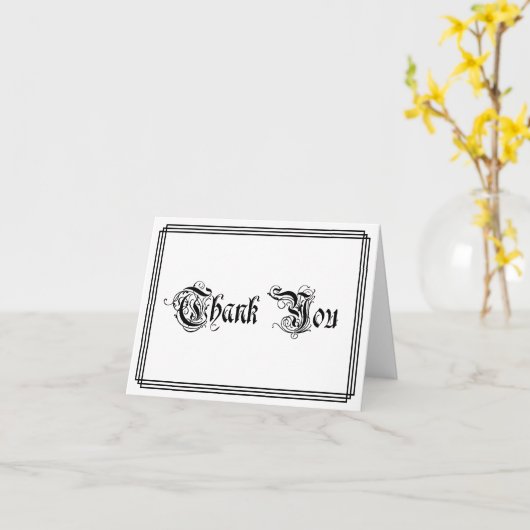 Luxe en opulente Wenskaart "Dank u" Kaart (Gele Bloem)