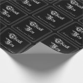 Luxe en opwindend papier met "bedankt" (Hoek)