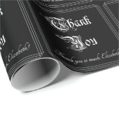 Luxe en opwindend papier met "bedankt" (Rol Hoek)