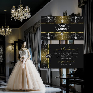 Luxe en zwarte grenzen met Logo Visitekaartje