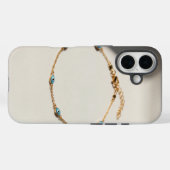Luxe enkelband met delicate keten en oog van de du Case-Mate iPhone case (Achterkant (horizontaal))