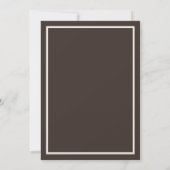 Luxe Espresso Bruin | Neutrale Oefenavond Kaart (Achterkant)
