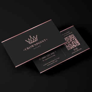 Luxe Estheetician Schoonheidsspecialiste Kroon Ros Visitekaartje