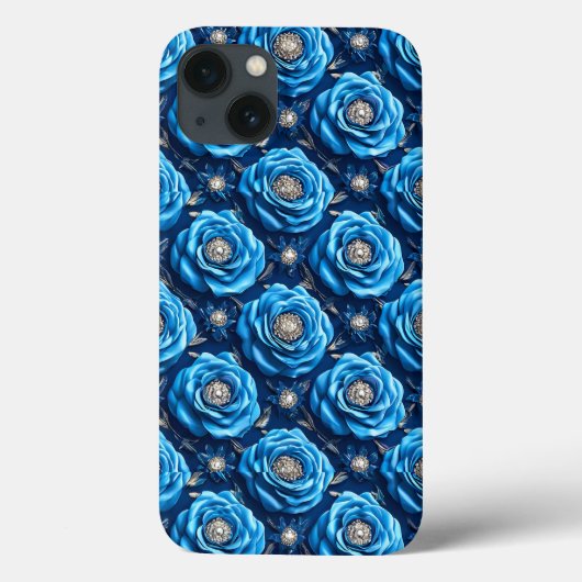 Luxe Esthetisch Blauw Bloem Romantisch Botanisch Case-Mate iPhone Case (Achterkant)