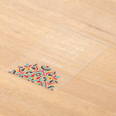 Luxe esthetische geometrische Mandala bruiloft Acryl Uitnodigingen (Laagn)