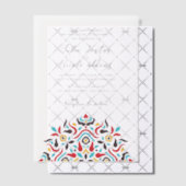 Luxe esthetische geometrische Mandala bruiloft Vellum Uitnodigingen (Offset (Uitnodiging))
