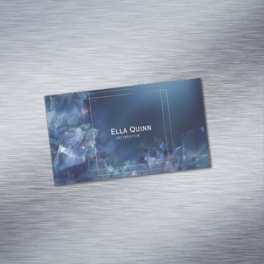 Luxe etherische Abstracte bloemengoud Lijst Magnetisch Visitekaartje (Voorbeeld)