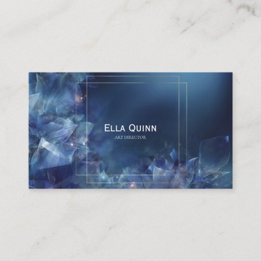 Luxe etherische Abstracte bloemengoud Lijst Visitekaartje (Voorkant)