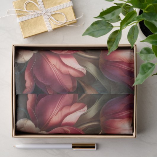 Luxe etherische barokke bloemendecoupage tissuepapier (Geschenk)