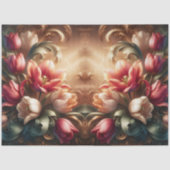 Luxe etherische barokke bloemendecoupage tissuepapier (Voorkant)