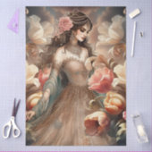 Luxe etherische schoonheid en barokke stijl bloeme tissuepapier (Craft)