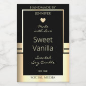 Luxe etiketten voor productverpakking (zwart en go (Enkel label)