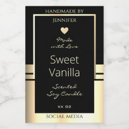 Luxe etiketten voor productverpakking (zwart en go