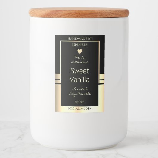 Luxe etiketten voor productverpakking (zwart en go (Voorkant)