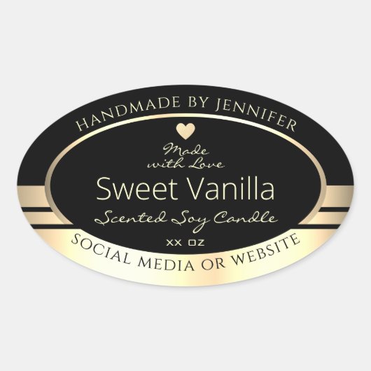 Luxe etiketten voor productverpakking (zwart en go (Voorkant)