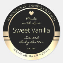 Luxe etiketten voor productverpakking (zwart en go