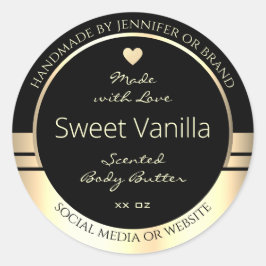 Luxe etiketten voor productverpakking (zwart en go