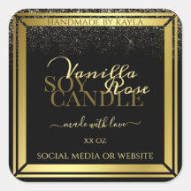 Luxe etiketten voor productverpakking (zwart en go