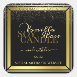 Luxe etiketten voor productverpakking (zwart en go