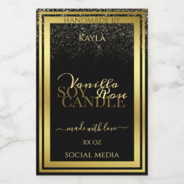 Luxe etiketten voor productverpakking (zwart en go