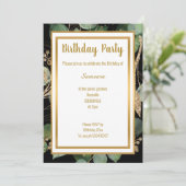 LUXE EUCALYPTUS BLACK SAGE GROEN SAGE INVITATIE KAART (Staand voorkant)