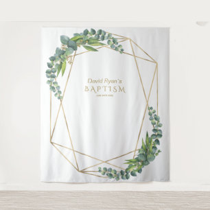 Luxe Eucalyptus Bloei Gouden Frame Doop Prop Wandkleed