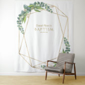 Luxe Eucalyptus Bloei Gouden Frame Doop Requisiet Wandkleed (In situ)