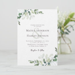 Luxe Eucalyptus groen bruiloft Kaart