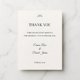 Luxe Eucalyptus Groene Decoratie Bedankkaart