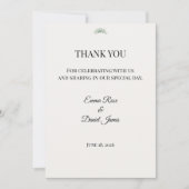 Luxe Eucalyptus Groene Decoratie Bedankkaart (Voorkant)