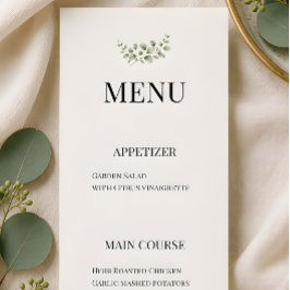 Luxe Eucalyptus Groene Huwelijk Menu