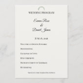 Luxe Eucalyptus Groene Huwelijk Programmakaart (Voorkant)