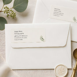 Luxe Eucalyptus Groene Retouradres  Etiket