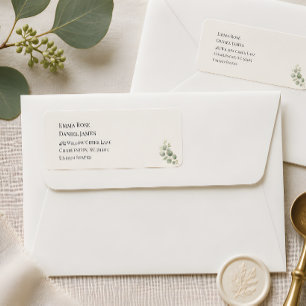 Luxe Eucalyptus Groene Retouradres Etiket