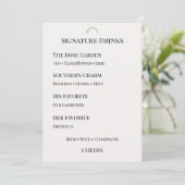 Luxe Eucalyptus Groene Signature Dranken Menu (Staand voorkant)