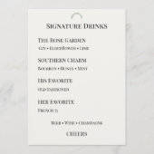 Luxe Eucalyptus Groene Signature Dranken Menu (Voorkant)
